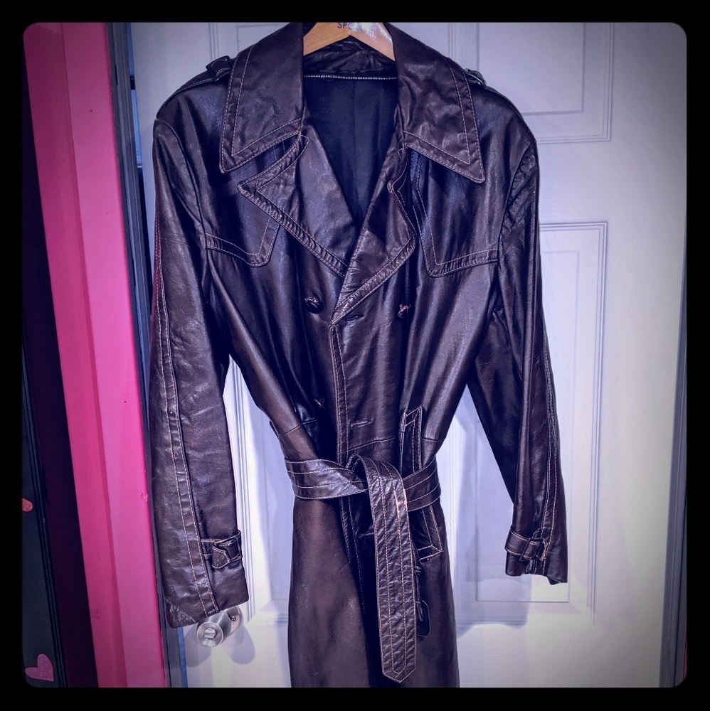 Leather coat